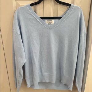 Old Navy Women's Sky Blue V-Neck Sweater